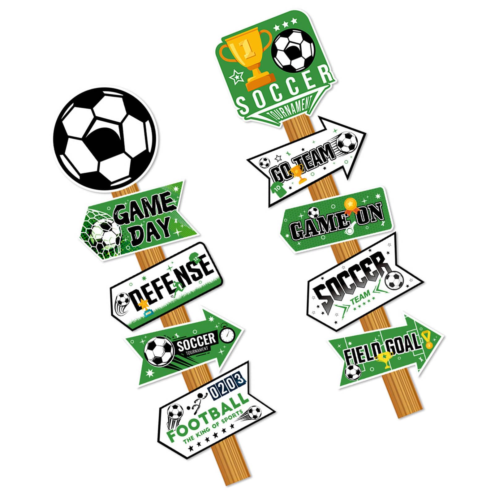 Recyclable Football Party Direction Poster Easy to Carry and Put Together Welcome Yard Sign Photo Booth Props Sports Themed Decorations