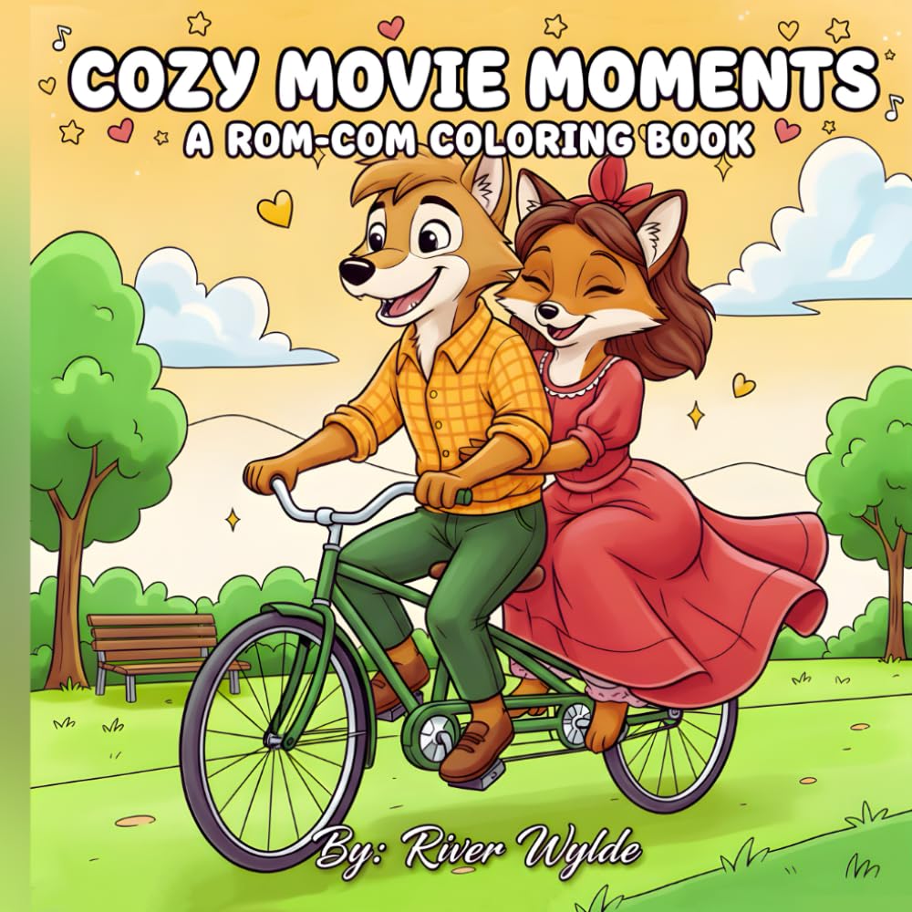 Cozy Movie Moments: A Rom-Com Coloring Book