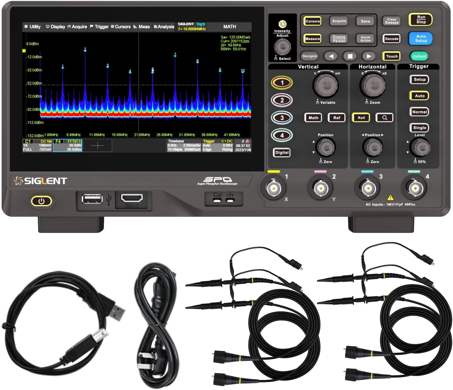 Technologies SDS804X HD 70 MHz 12-bit Digital oscilloscopes 4CH