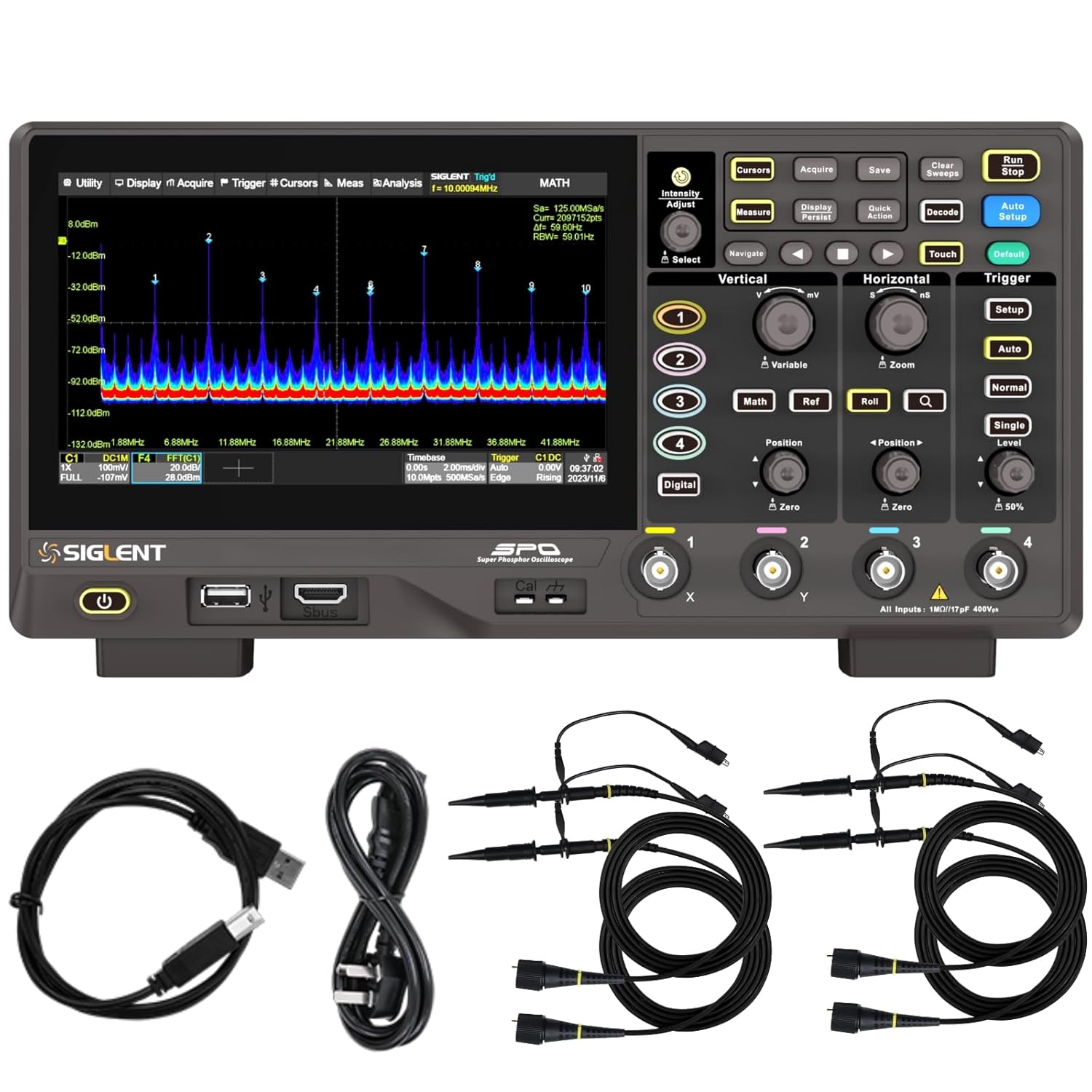 Siglent Technologies SDS804X HD 70 MHz 12-bit Digital oscilloscopes 4CH