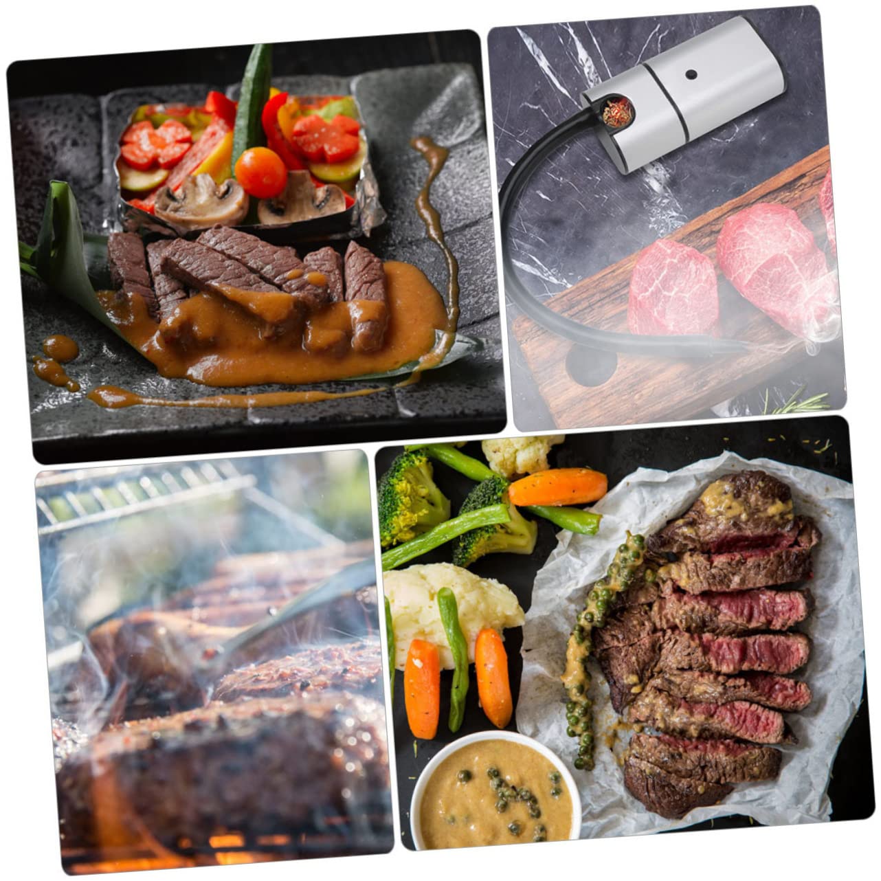 Affumicatore Portatile Infusore Per Cucina Molecolare Kit Per Affumicare Cocktail Alimenti Leggero Compatto