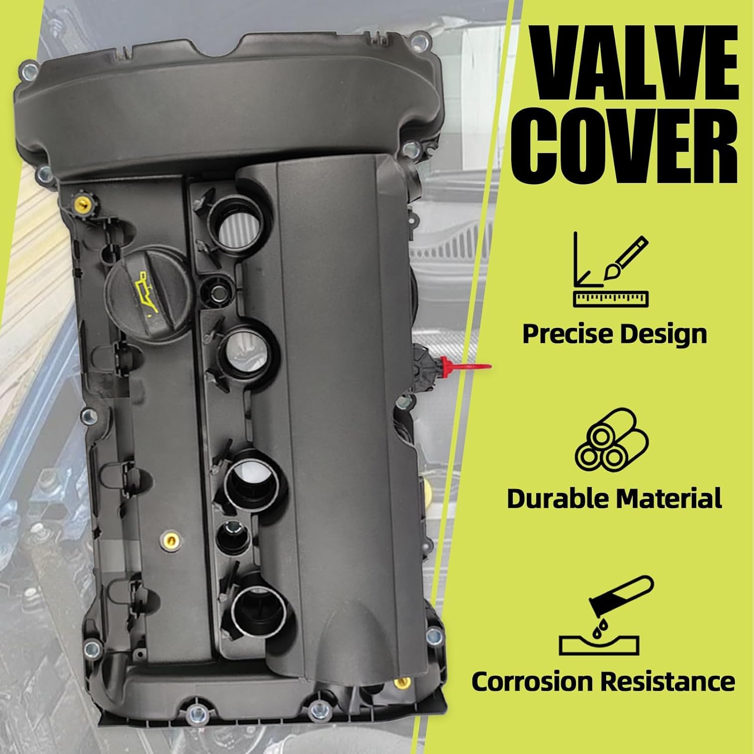 Engine Valve Cover Compatible with 2007-2014 Mini Cooper 2013-2016 Paceman Roadster 1.6L 11127646555 11127561714