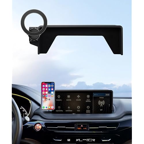 Car Phone Holder for 2022 2023 2024 2025 Acura MDX Accessories 12.3-Inch Screen Fixed Clip, 360° Rotation Phone Mount Compatible with MagSafe, Cell Phone Holder Does Not Affect Air Vent