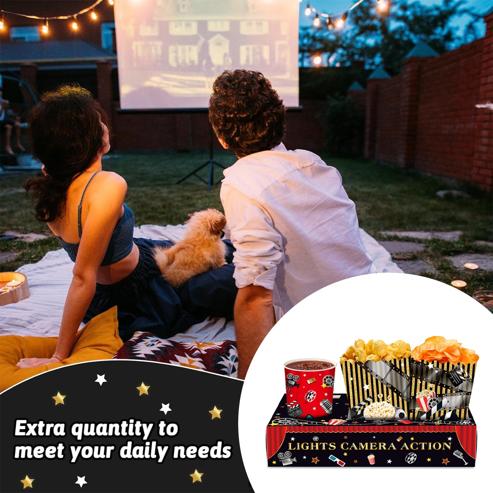 Vassoi Di Carta Per Snack Cinematografici, Notturni E Famigliavassoo, Feste A Tema Cinema, Compleannofesta