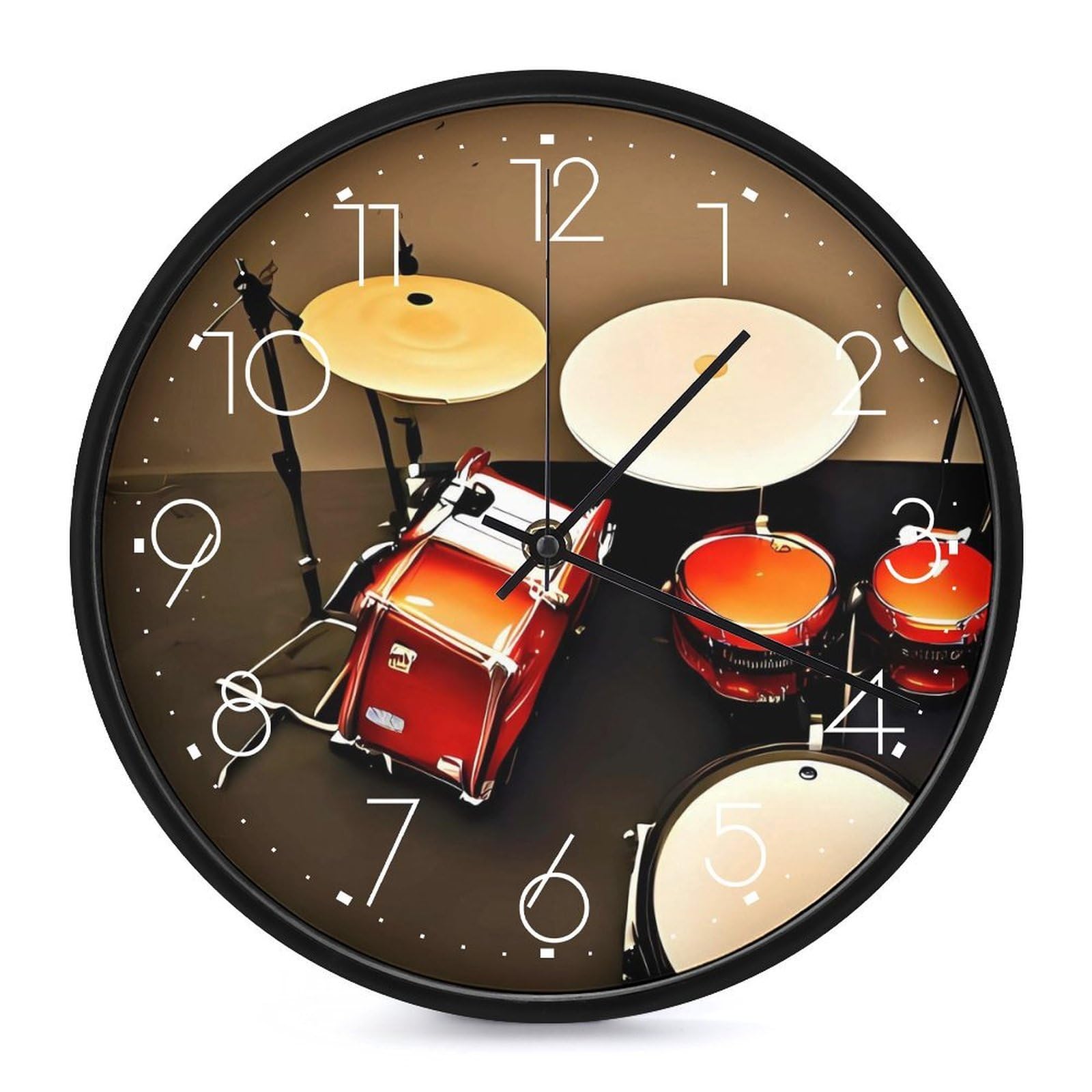 Horloge murale blanche lisible de 25,4 cm pour éviter le retard
