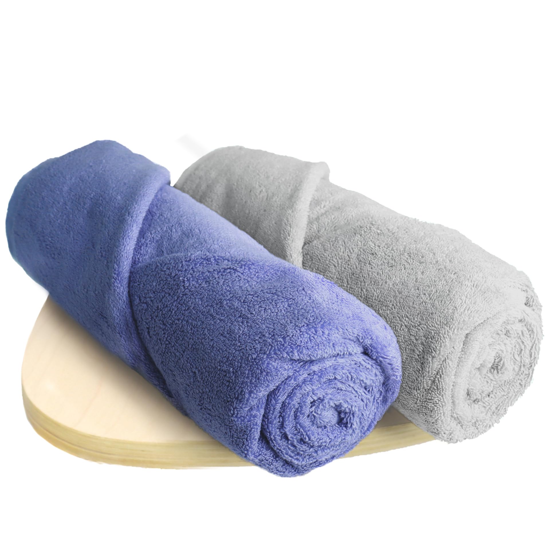 HEELIUM Bamboo Bath Towel | Ultra Absorbent | 3X Softer Than Cotton Towels | 140 x 70 cm - 600 GSM | Pack of 2 - Light Grey, Iris-picture-25