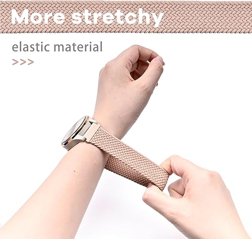 Miniatura 4 de Correas de reloj de nailon elásticas trenzadas de 0.71 pulgadas compatibles con Garmin Venu 2SVenu 3SVivoactive 4SVivomove 3SForerunner