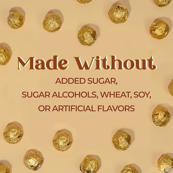 ChocZero Milk Chocolate Hazelnut Truffles, Sugar Free Chocolate Candy, Gluten Free, No Sugar Alcohols, Keto, 16 Count