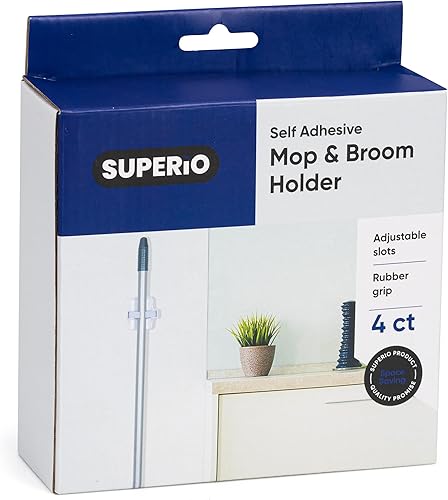 Miniatura 8 de Superio Organizador de escobas, organizadores de escoba y trapeador de plástico individual (plástico, 8)