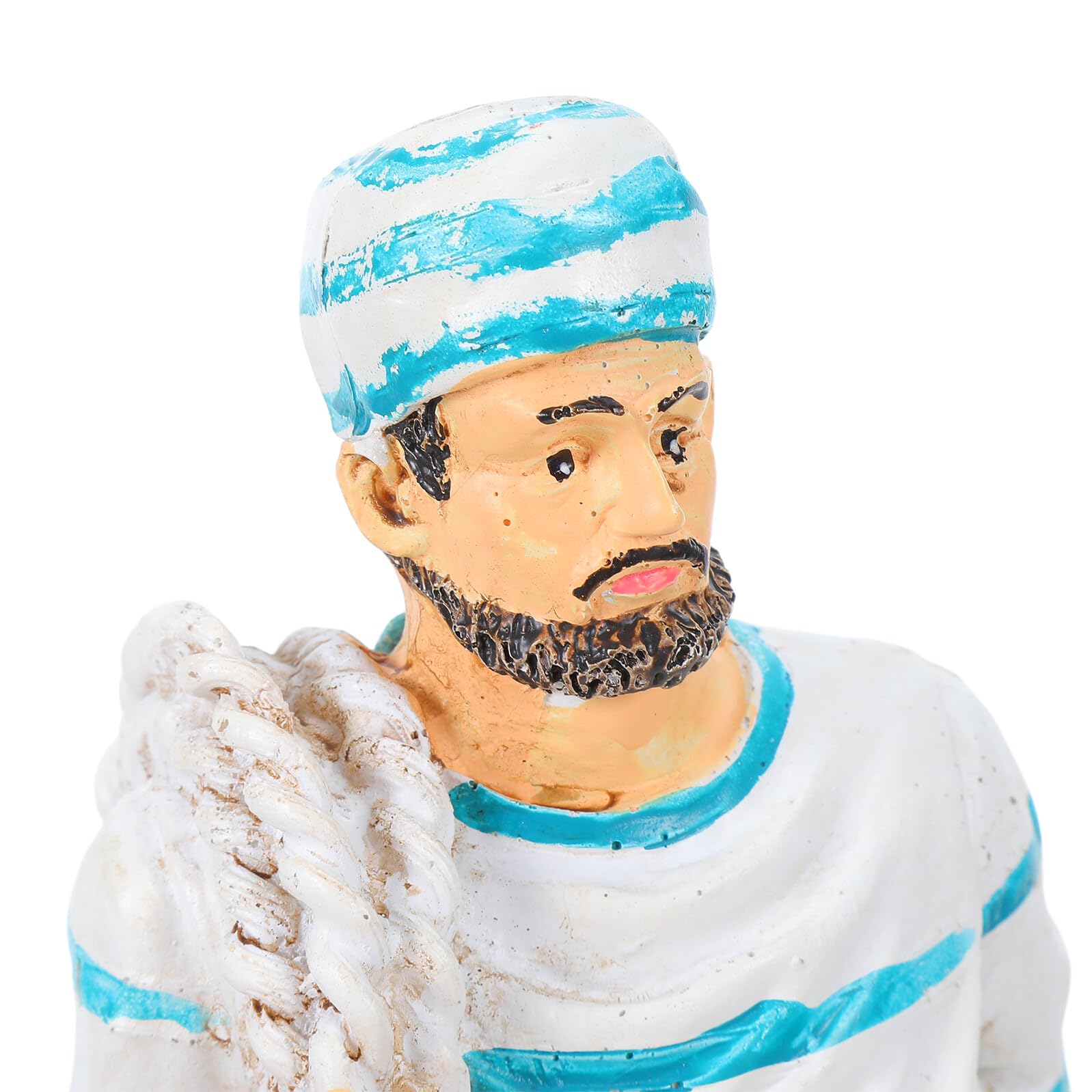 LIFKOME Figurka Dekoracyjna Marynarza Dekoracja Domu Kapitan Dekoracja Z Żywicy Śródziemnomorskiej Miniaturowe Figurki O Tematyce Plażowej Miniaturowe Domki Dla Lalek W Stylu