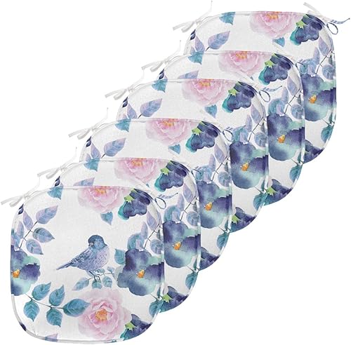 Miniatura 8 de Lunarable Juego de 4 cojines para silla del oeste, diseño de letrero de madera y adornos rizados en una pared de madera, estampado clásico de barra