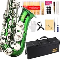 Vista 9 de Kit de cuidado para saxofón con 11 reeds, 8 para saxofón alto cojines, funda, Glory E Flat
