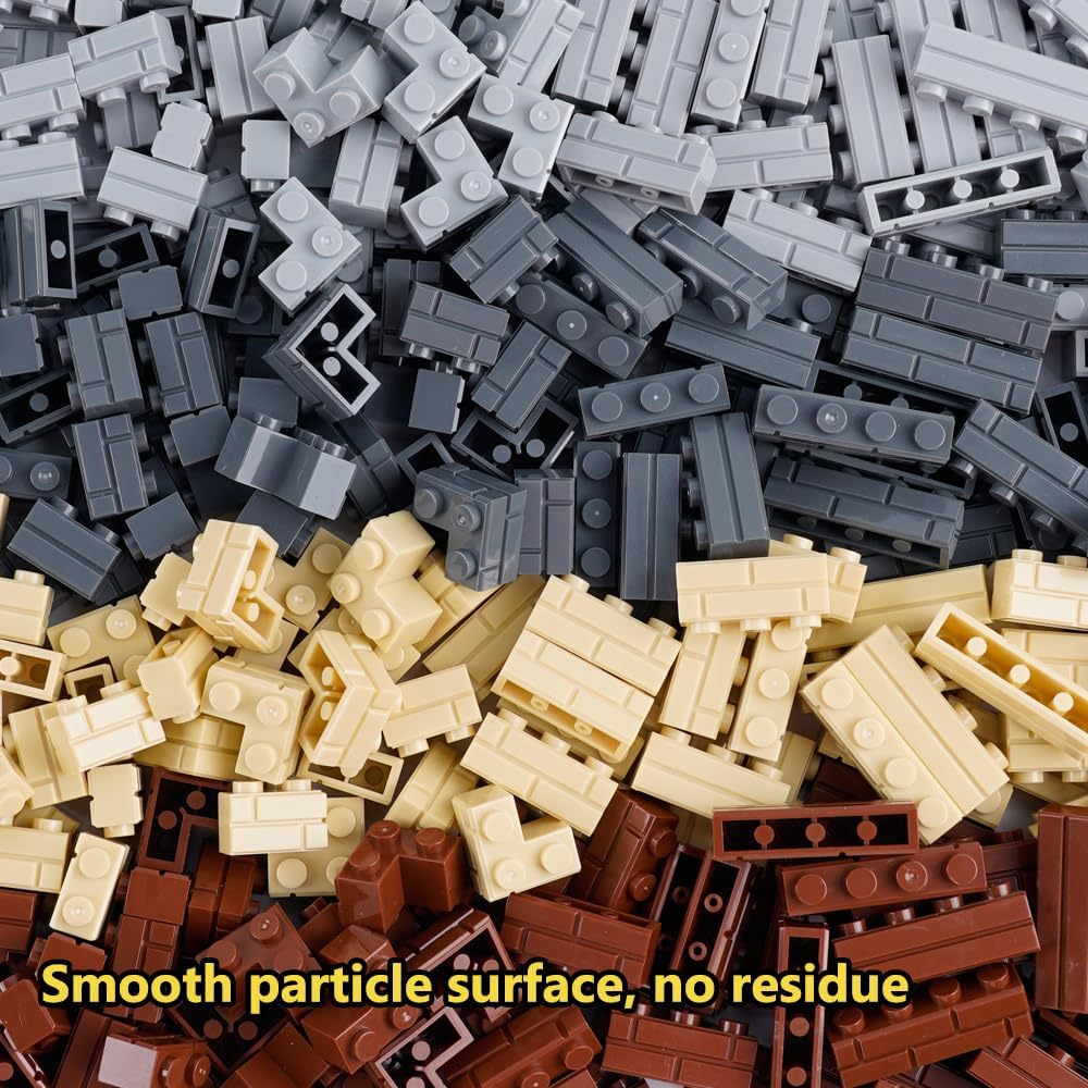 Wall Classic Bricks Parts and Pieces: 340 PCS Masonry Profile Accessories Building Block Sets(Mix)