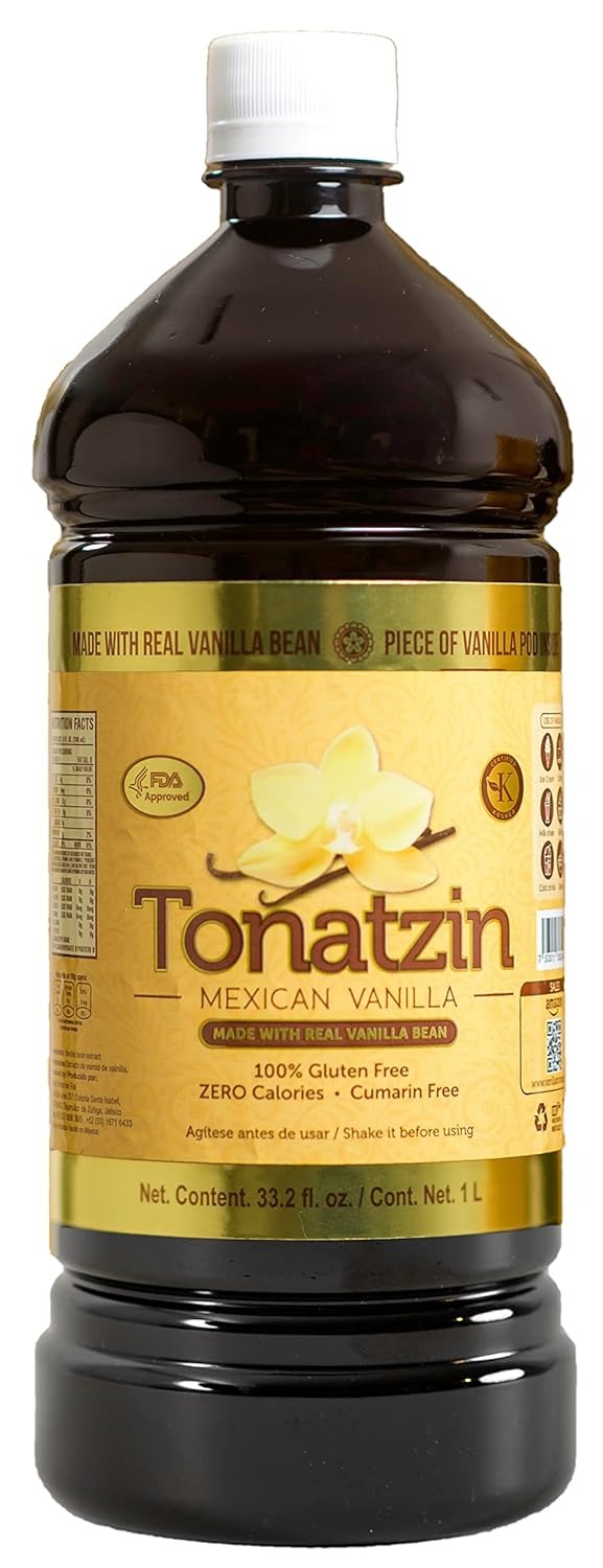 Tonatzin Mexican Vanilla (Dark, 1 Liter (Pack of 1))