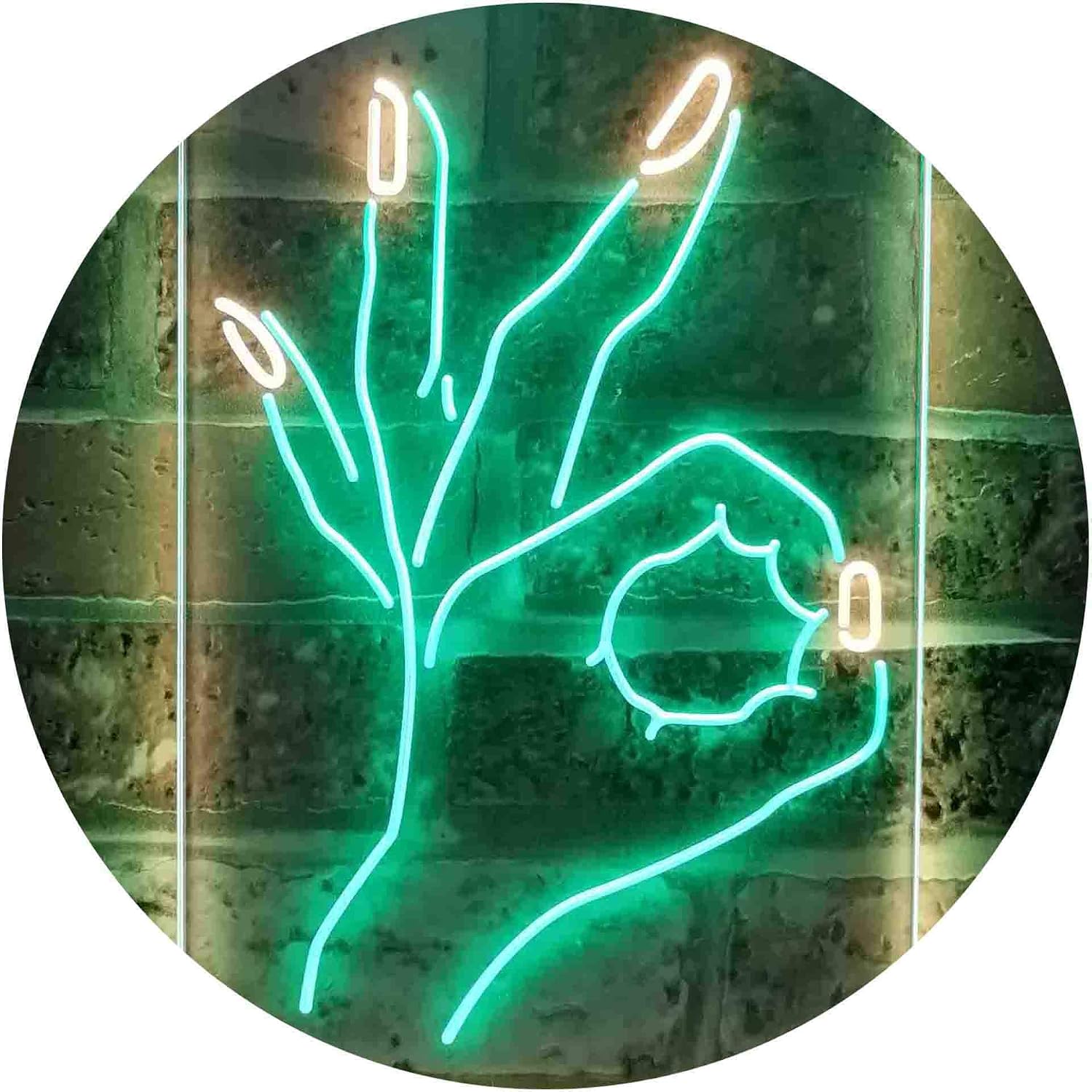 ADVPRO Okay Nails Beauty Salon Dual Color LED Neon Sign Green & Yellow 12 x 16 Inches st6s34-i3812-gy