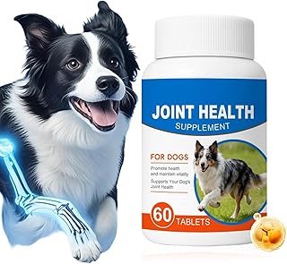 Gelenk Nahrungsergänzung Für Hunde, 60 Tabletten Natürlich, Gelenkergänzungsmittel Für Hunde Im Seniorenalter, zur Unterstützung von Gesundheit, Ernährung, Mobilität und