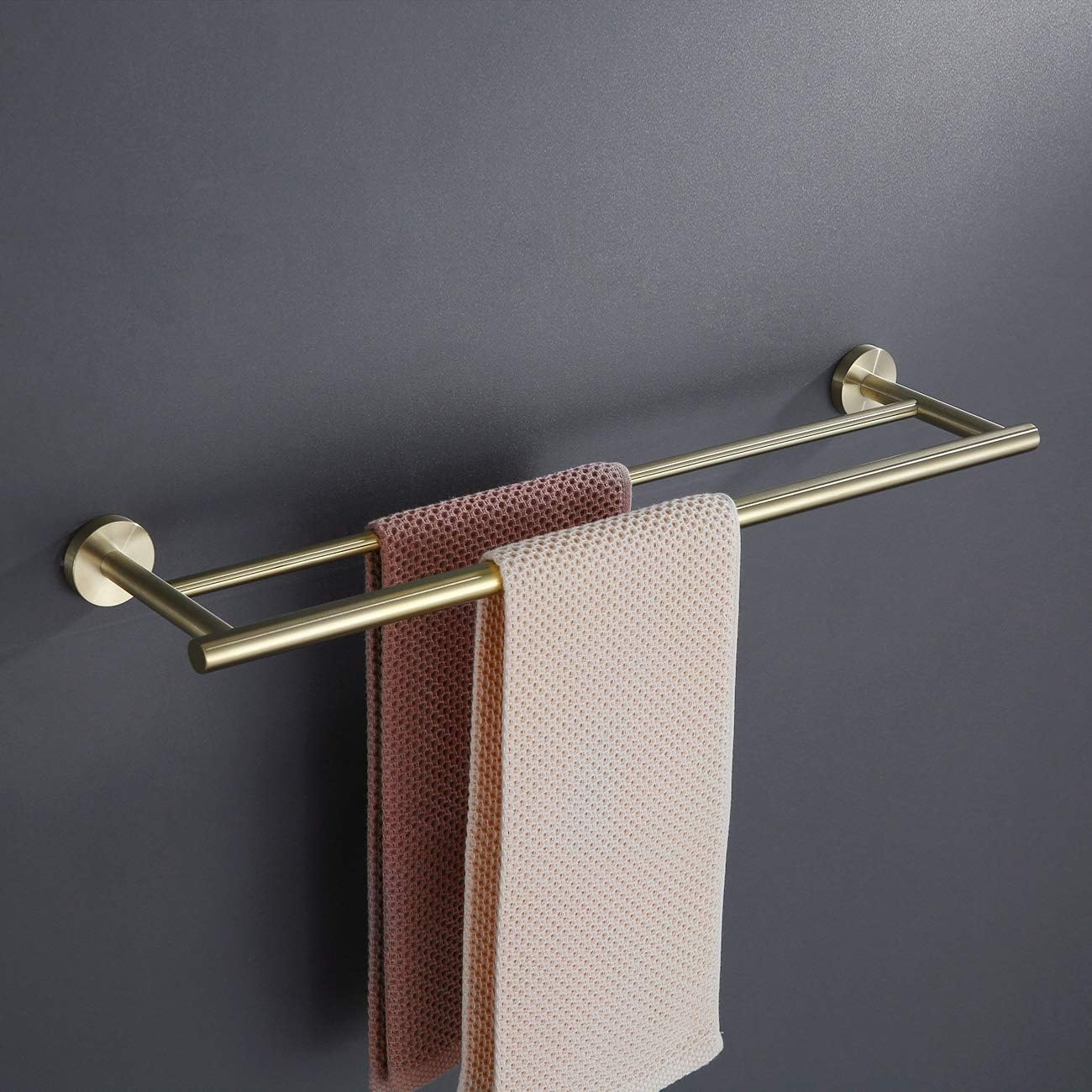 Best Review Kenivix 4-Piece Bathroom Hardware Set Double Towel Bar Toilet Paper Holder Robe Hook Hand Towel Bar Stainless Steel Wall Mount Accessories Set Brushed Gold 🔥 Flash Sale Kenivix 4-Piece Bathroom Hardware Set Double Towel Bar Toilet Paper Holder Robe Hook Hand Towel Bar Stainless Steel Wall Mount Accessories Set Brushed Gold