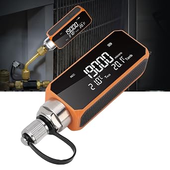 Digital Industrial Vacuum Meter 1-19000microns, Accurate Multifunctional Oil Proof Vacuum Testing Meter for HVAC, Refrigeration Systems
