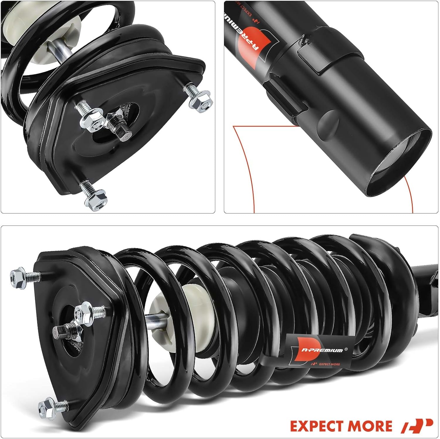 A-Premium Front Struts Compatible with Infiniti G35 [AWD] 2004-2006 - 2x Replacement Suspension Complete Strut Assembly Shock with Coil Spring