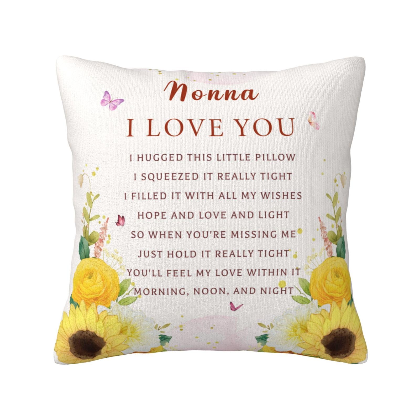 ZUMBULKJ Nonna Gifts for Grandma - Birthday Gifts for Nonna - Best Nonnas Ever Gifts - Italian Grandma Gift from Grandkids Throw Pillow Cover 18"X 18"