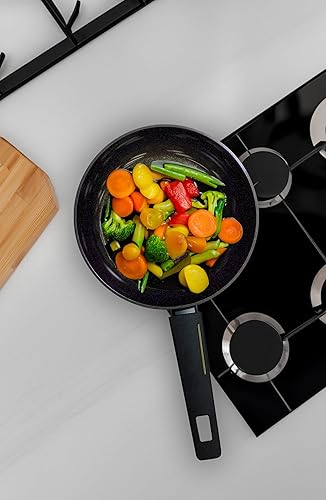 Miniatura 4 de IKO Black Label - Sartén de cerámica antiadherente, ollas y sartenes de cocina, ecológicas y aptas para lavavajillas, 100% libre de