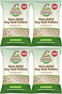 100% Soy Hull Mushroom Pellets -Non-GMO (160, Pounds)