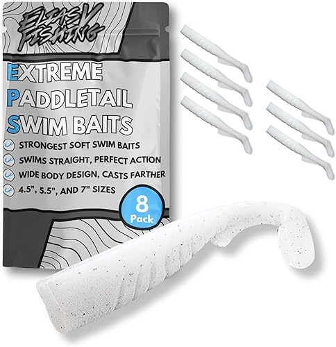 Miniatura 8 de Señuelos de Natación de Cola de Paleta Extremos - Señuelos de Natación de Plástico Suave, Señuelos de Natación de Cola de Paleta Premium para Pesca