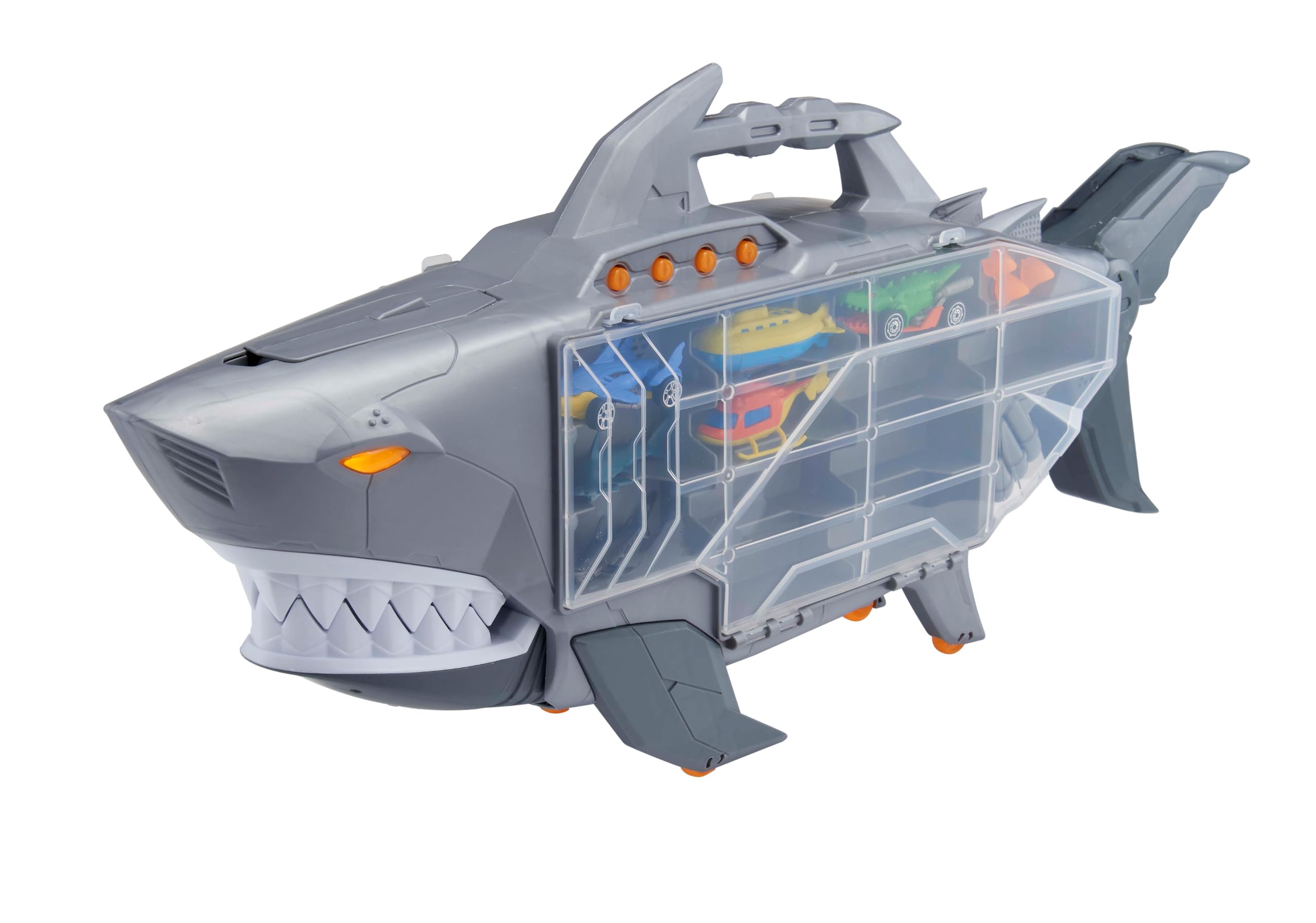 Teamsterz Beast Machines - Trasportatore di squali, con luci e suoni, auto giocattolo, barche e squali, dai 3 anni in su
