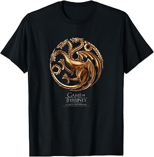 Game Of Thrones Iron Anniversary Dragon Logo T-Shirt