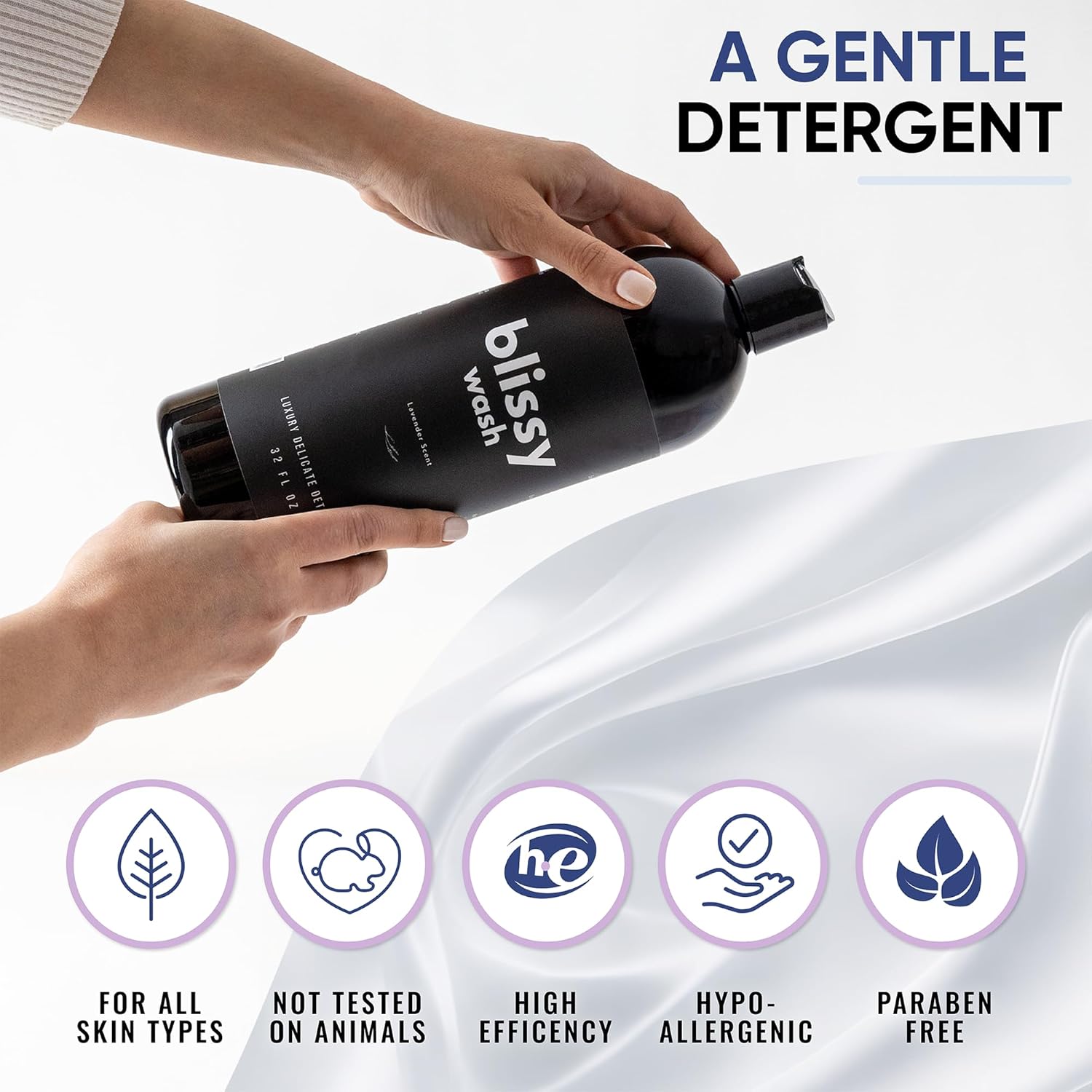 Plant Based Natural Laundry Detergent - Wool, Silk & Cashmere Detergent for Washing Machine - Naturally Scented with Lavender Oil - Silk Detergent, Cashmere Wash, Wool Shampoo - Silk Laundry Detergent - Image 5