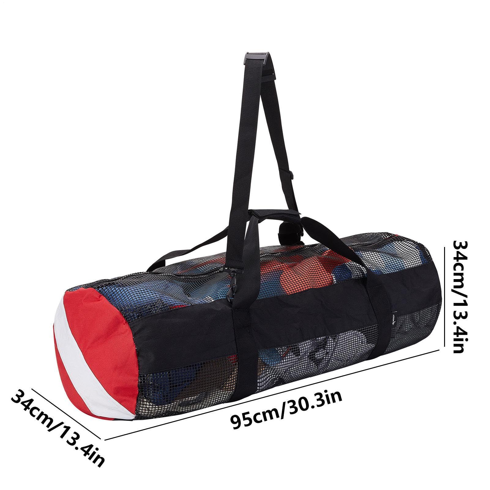 Générique Rete per immersioni in rete – Grande in rete traspirante, cerniera resistente, design pieghevole leggero con asciugatura rapida | Multifunzione per nuoto, spiaggia, attrezzatura da plong