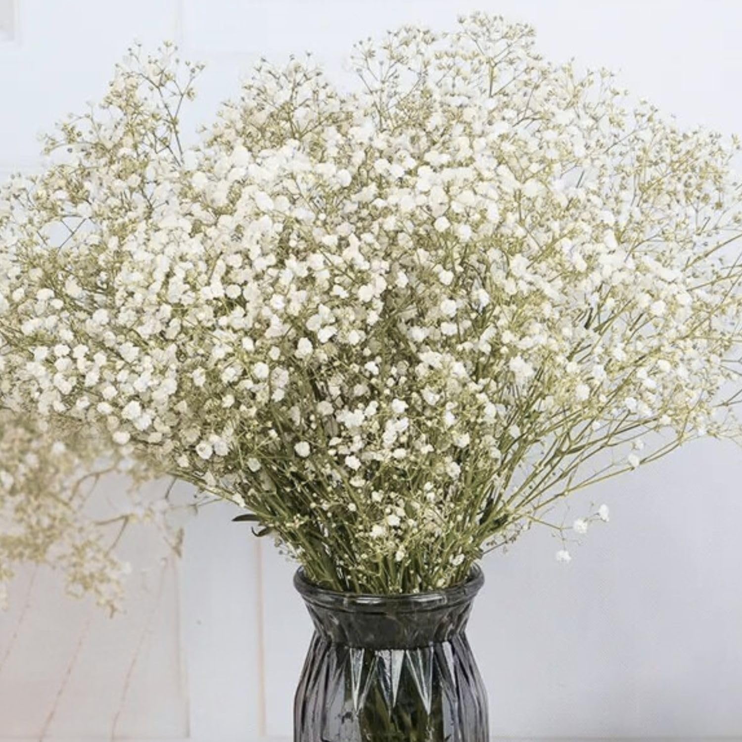 Gypsophile séché blanc en gros bouquet naturel de 25cm pour compositions florales