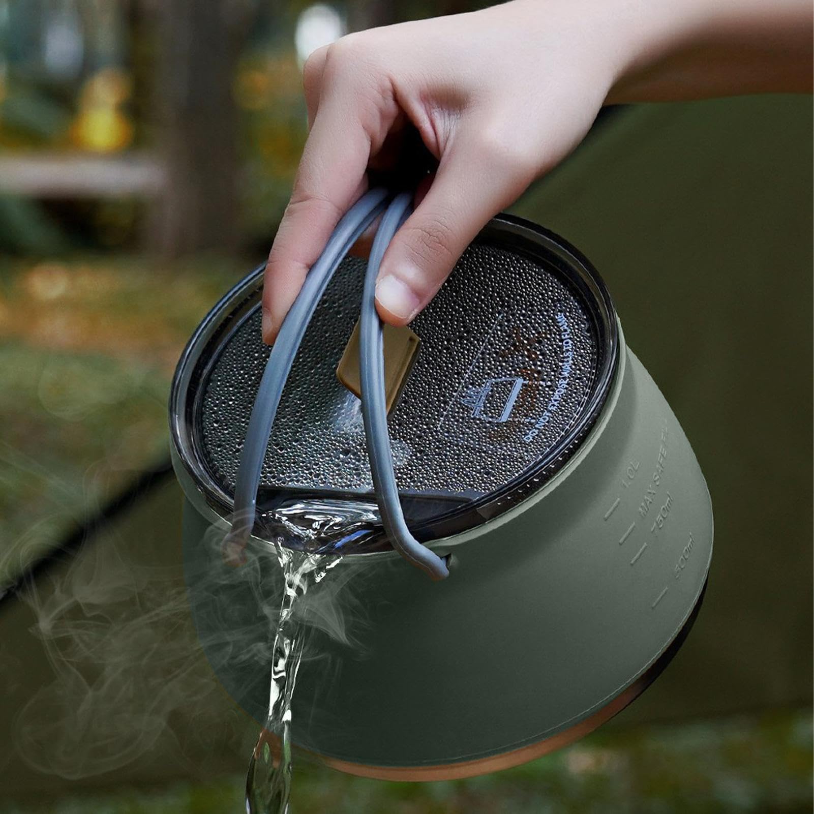 Pentola per l'acqua pieghevole, bollitore da campeggio portatile - Boiler da campeggio in silicone - Bollitore da portatile per escursionismo, bollitore da viaggio pieghevole per
