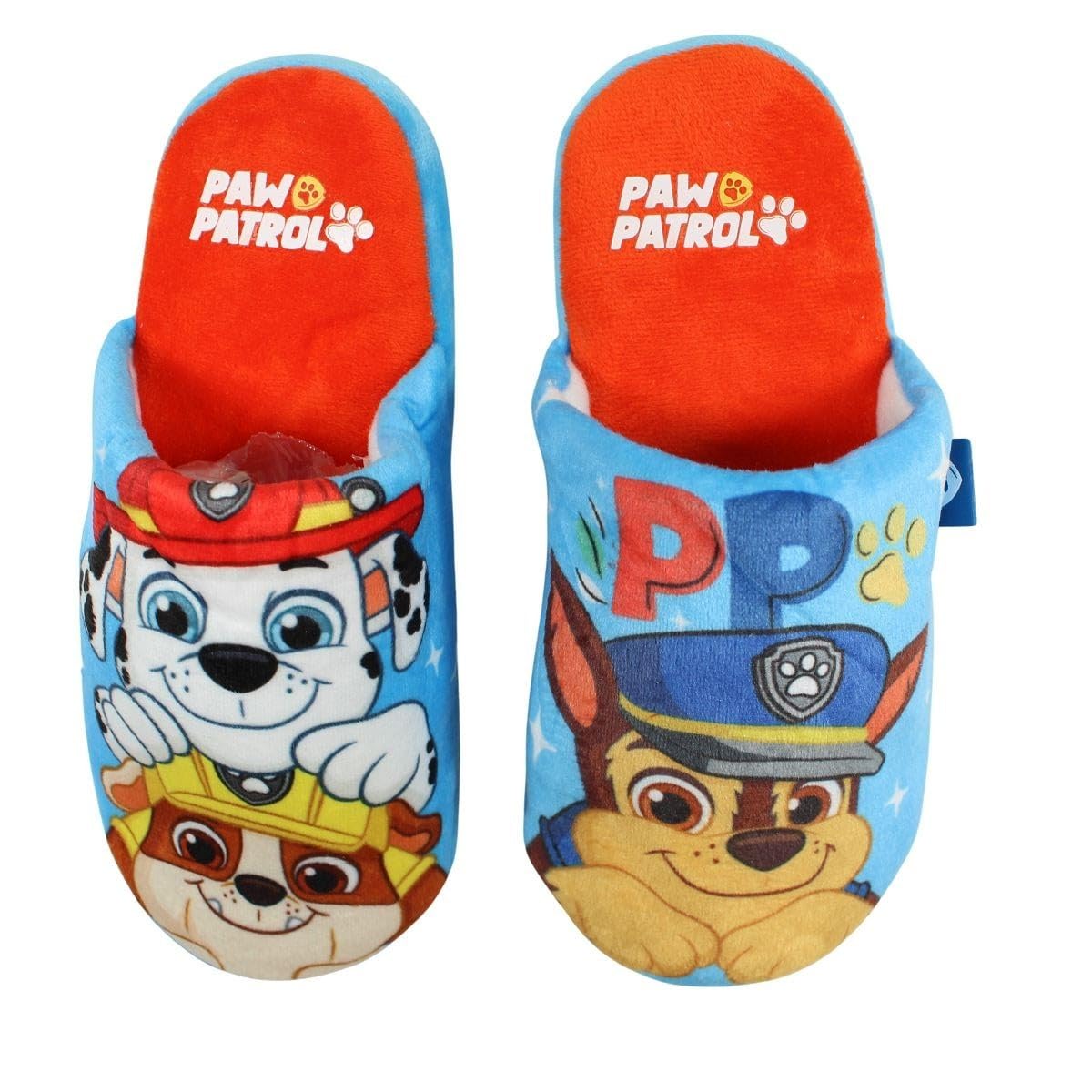 Chaussons Pat' Patrouille Pour Garçon 2-8 Ans – Pantoufles Chaudes Avec Motif Chase – Fermeture Velcro – Idéales Maternelle Et Maison