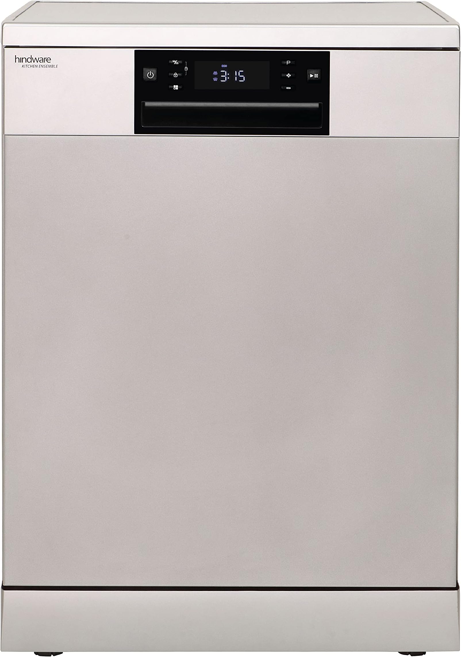 Hindware Smart Appliances Calico 14 Place Settings Free Standing Auto-Clean Dishwasher With 8 Wash Programs (Silver) (DW100005)
