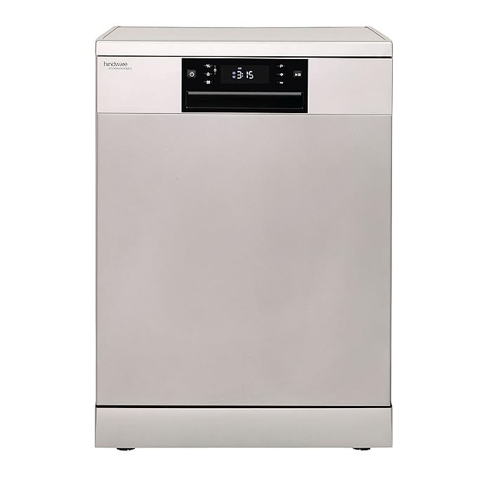 Hindware Calico 14 Place Settings Free Standing Auto-Clean Dishwasher With 8 Wash Programs (Silver) (DW100005)