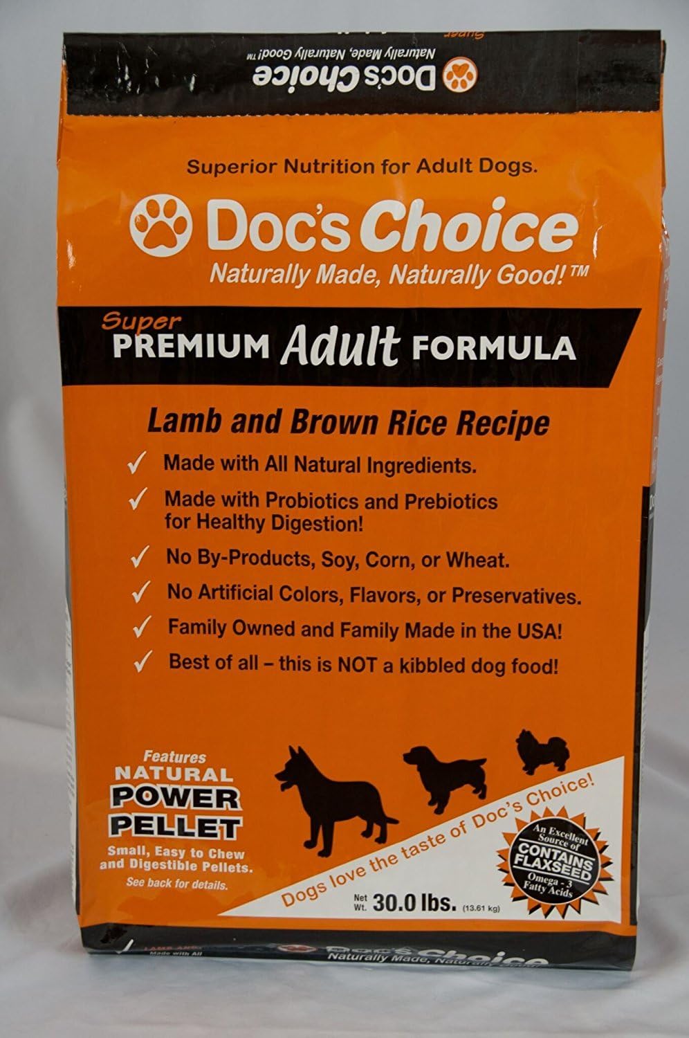 Doc's Choice Premium Lamb and Brown Rice Dog Food Great for Adults
