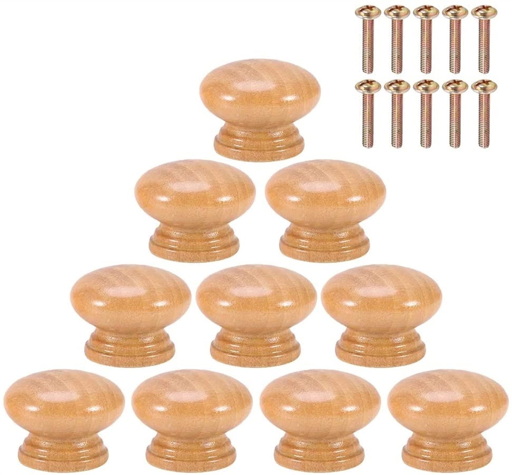 Poignée champignon armoires poignées tiroirs en bois naturel L33MM pour éviter les rayures