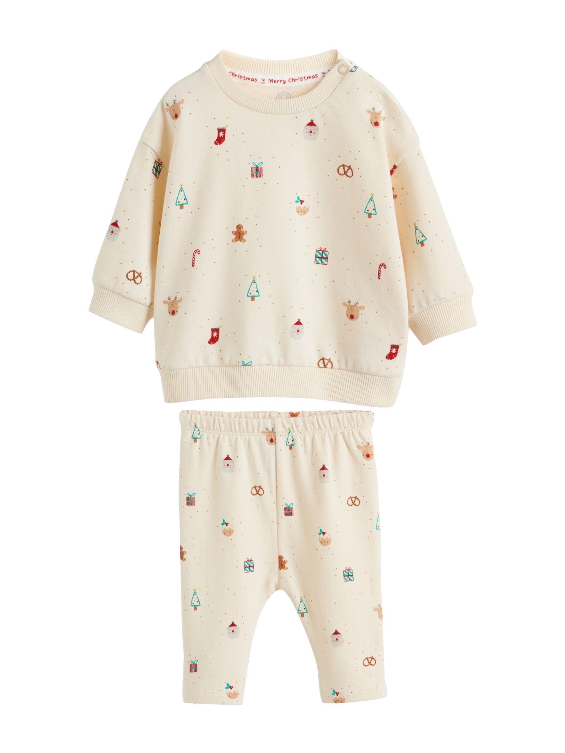 NEXT Baby Baby Jogginghose und Sweatshirt im Weihnachtsset