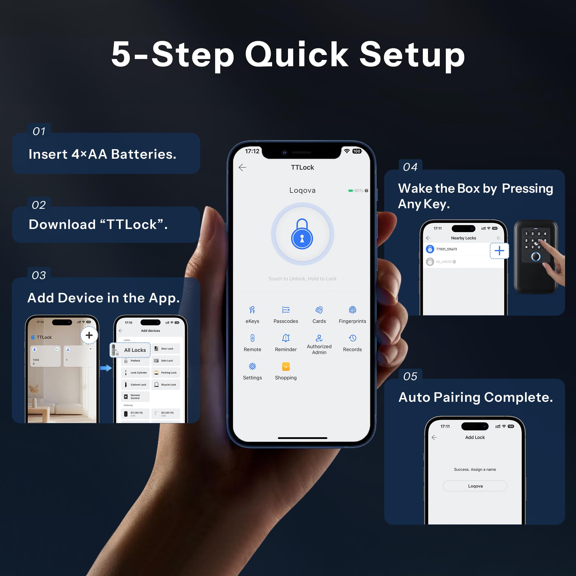 Boîte à clés intelligente avec empreintes digitales, code de passe, application TT-lock, carte d'accès et clé manuelle, étanchéité IP65, design mural ou manille pour l'extérieur, rangement de