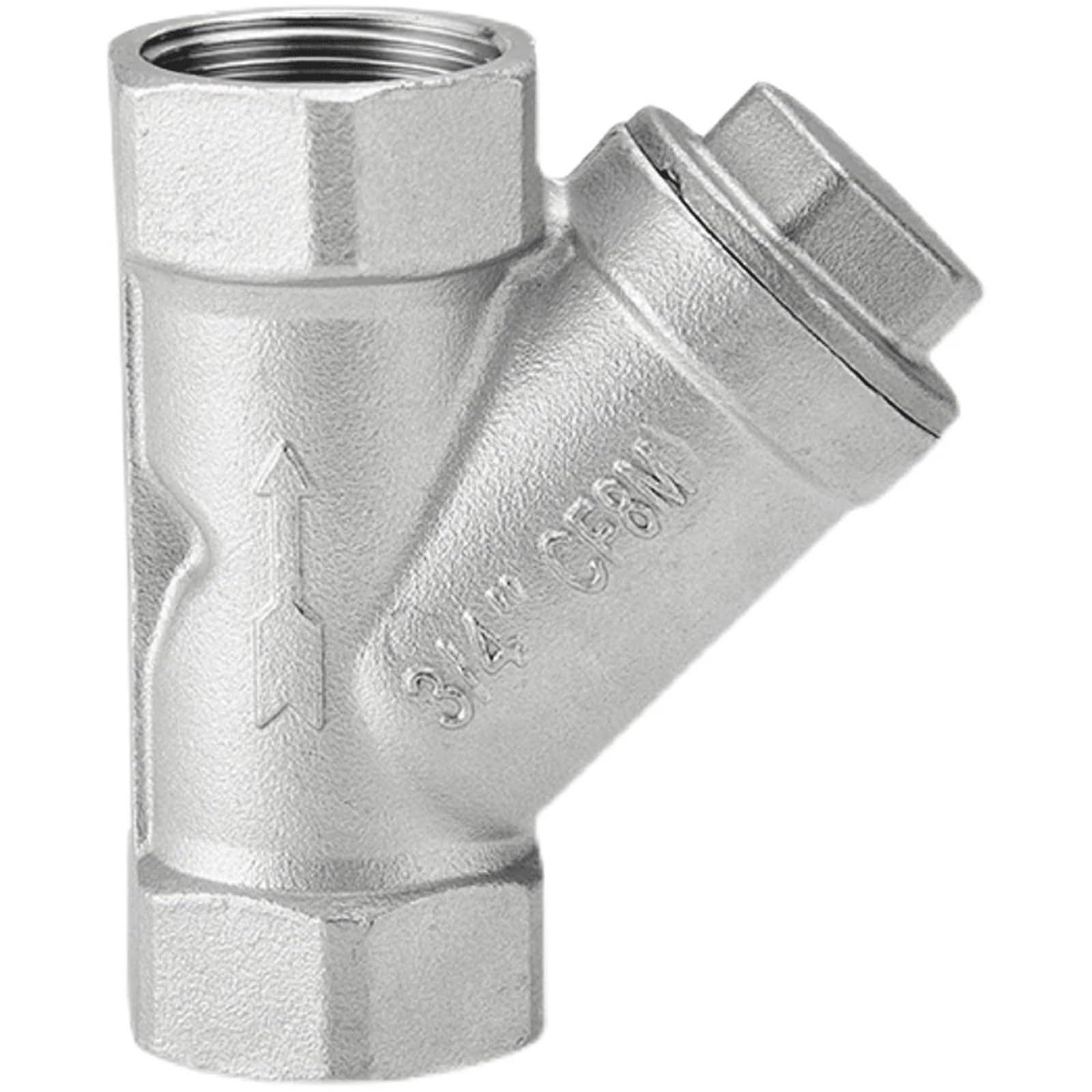 1/4 "3/8" 1/2 "3/4" 1 "1-1/2" 2 "-4" BSP NPT Hembra 316 304 válvula de Filtro Tipo Y en línea de Acero Inoxidable Agua Gas 80 Malla(SS304 BSPT,DN20 3l4 Inch)