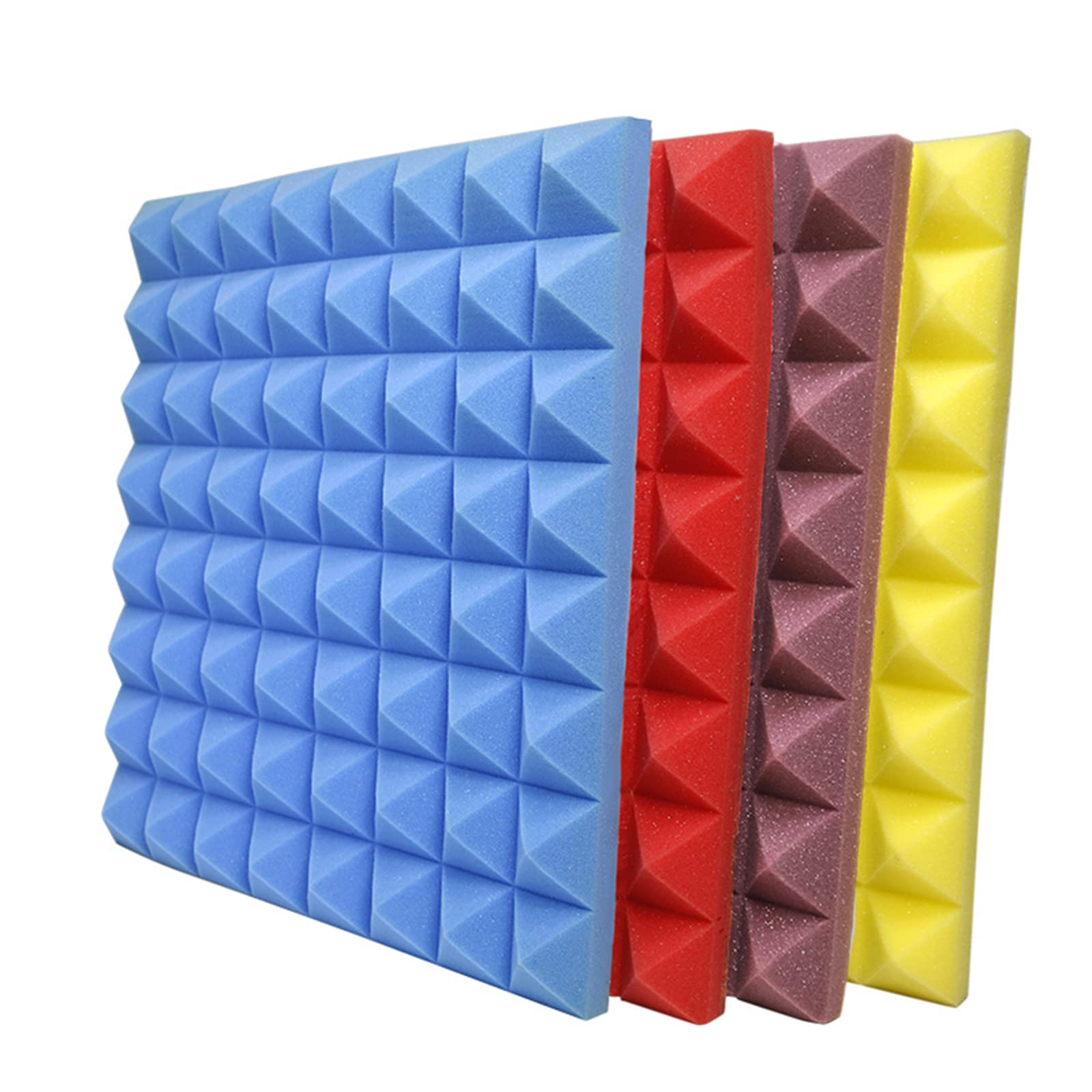 Piastrella in Schiuma Acustica, Pannello fonoassorbente Pannello fonoassorbente ignifugo per Isolamento Acustico Domestico e Studio 10 Pezzi (A 50 * 50 * 5CM)