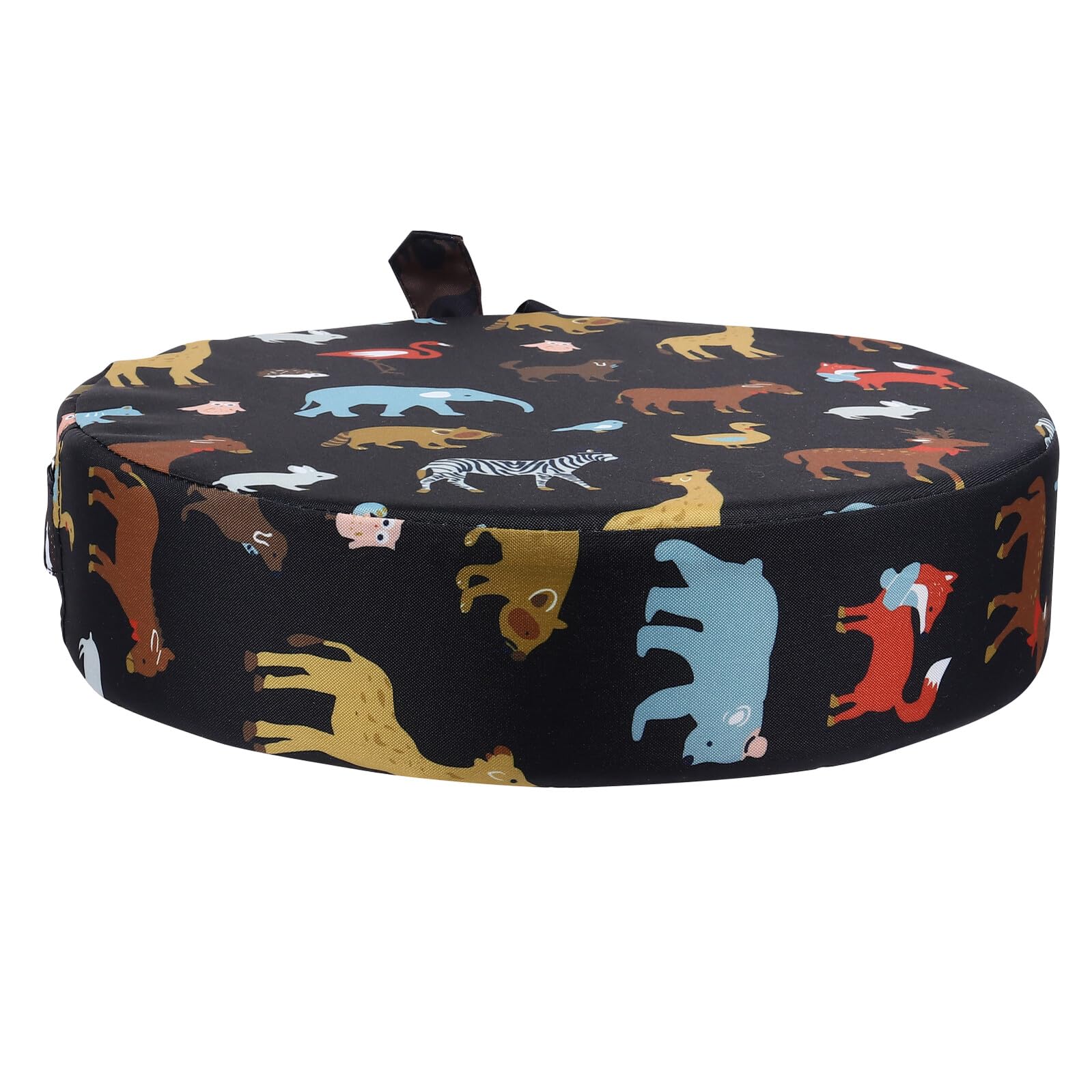 BESPORTBLE Cuscino Rialzo per Sedia Bambini Rotondo Nero 1 Pezzo