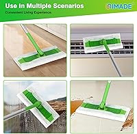 Vista 5 de Paños de barrido en seco, 100 unidades de repuesto para mopa compatible con Swiffer Sweeper - Repuestos desechables para trapeador para limpiar