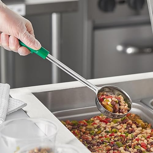 Miniatura 4 de Porcionador de alimentos sólidos  4 onzas  Medio  Acero inoxidable  Paquete de 2  Mango verde y mango morado