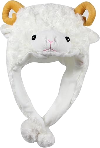 Miniatura 45 de Poliéster animal de la diversión de la felpa un tamaño del casquillo con la guarnición marrón (bear brown)