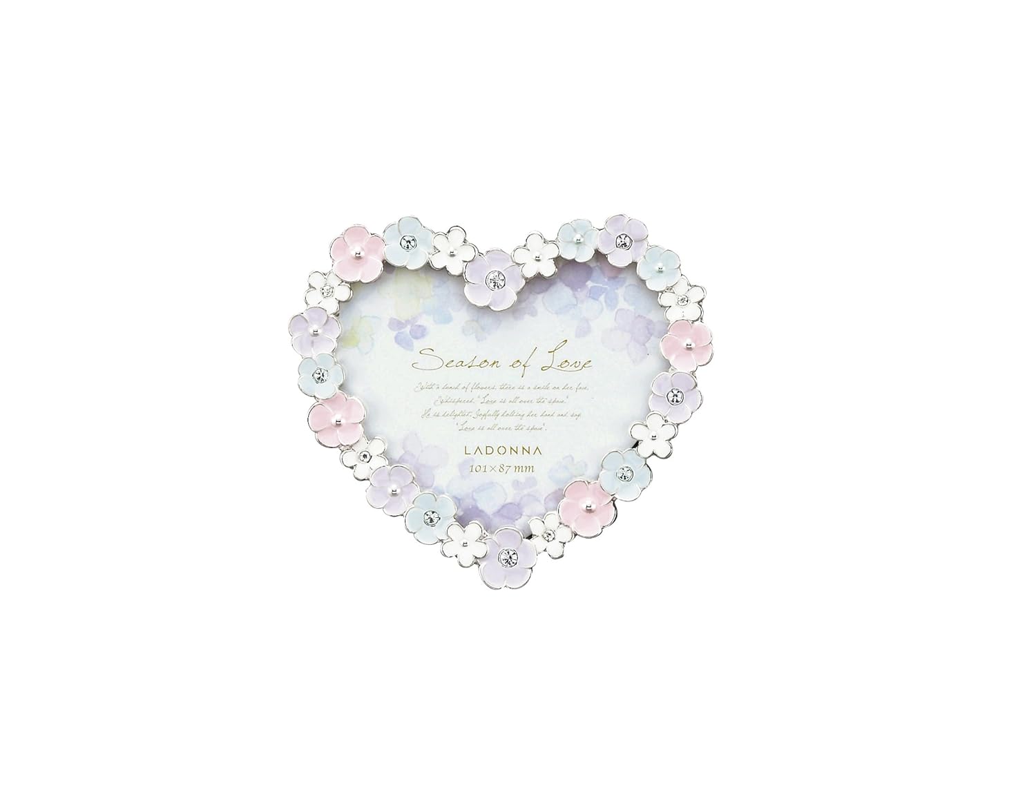 LADONNA BJ13-H Bridal Pink Heart Shape Radonna Picture Frame