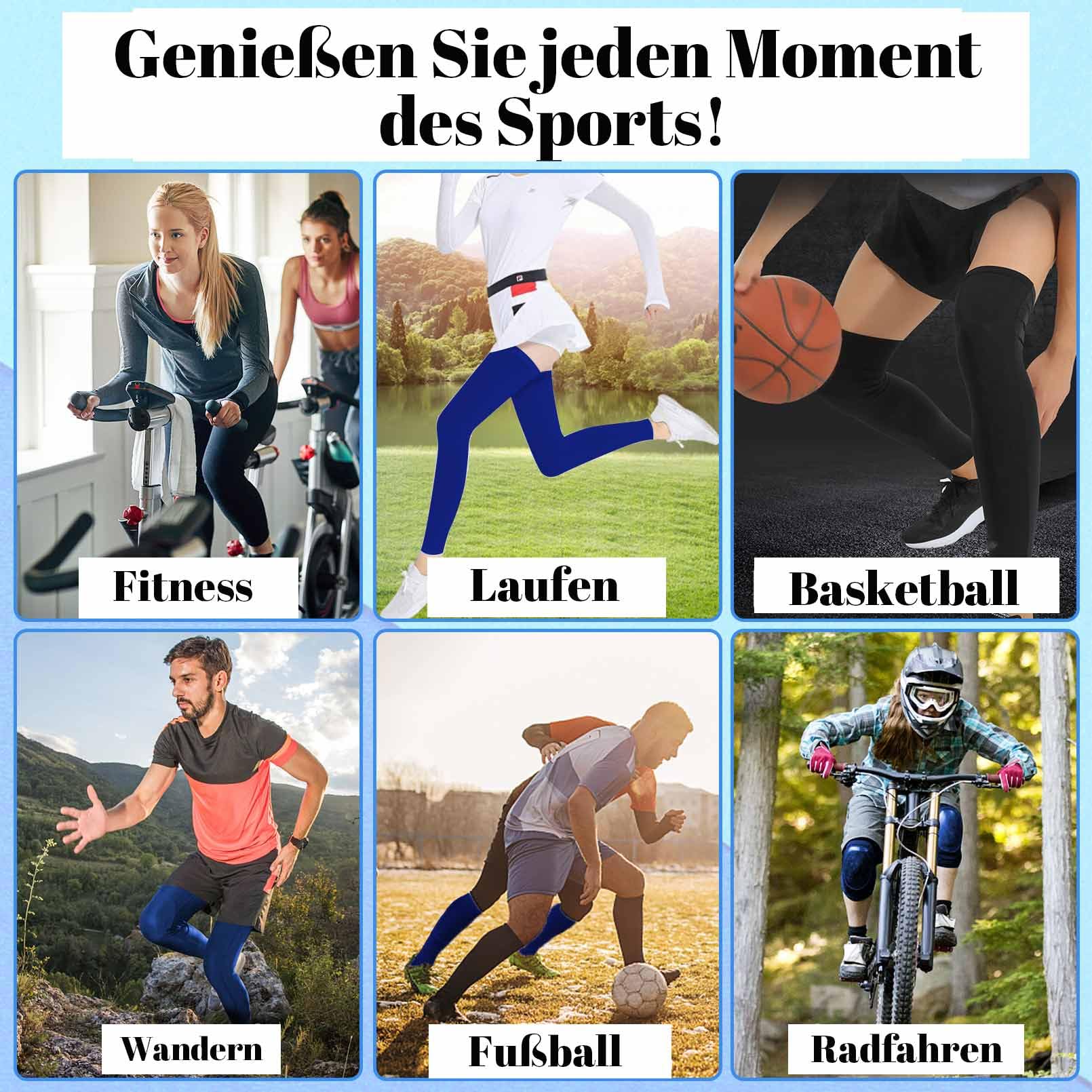 2 paia di manicotti a compressione, maniche lunghe a compressione, protezione solare UV, per ciclismo, per uomini e donne, corsa, basket