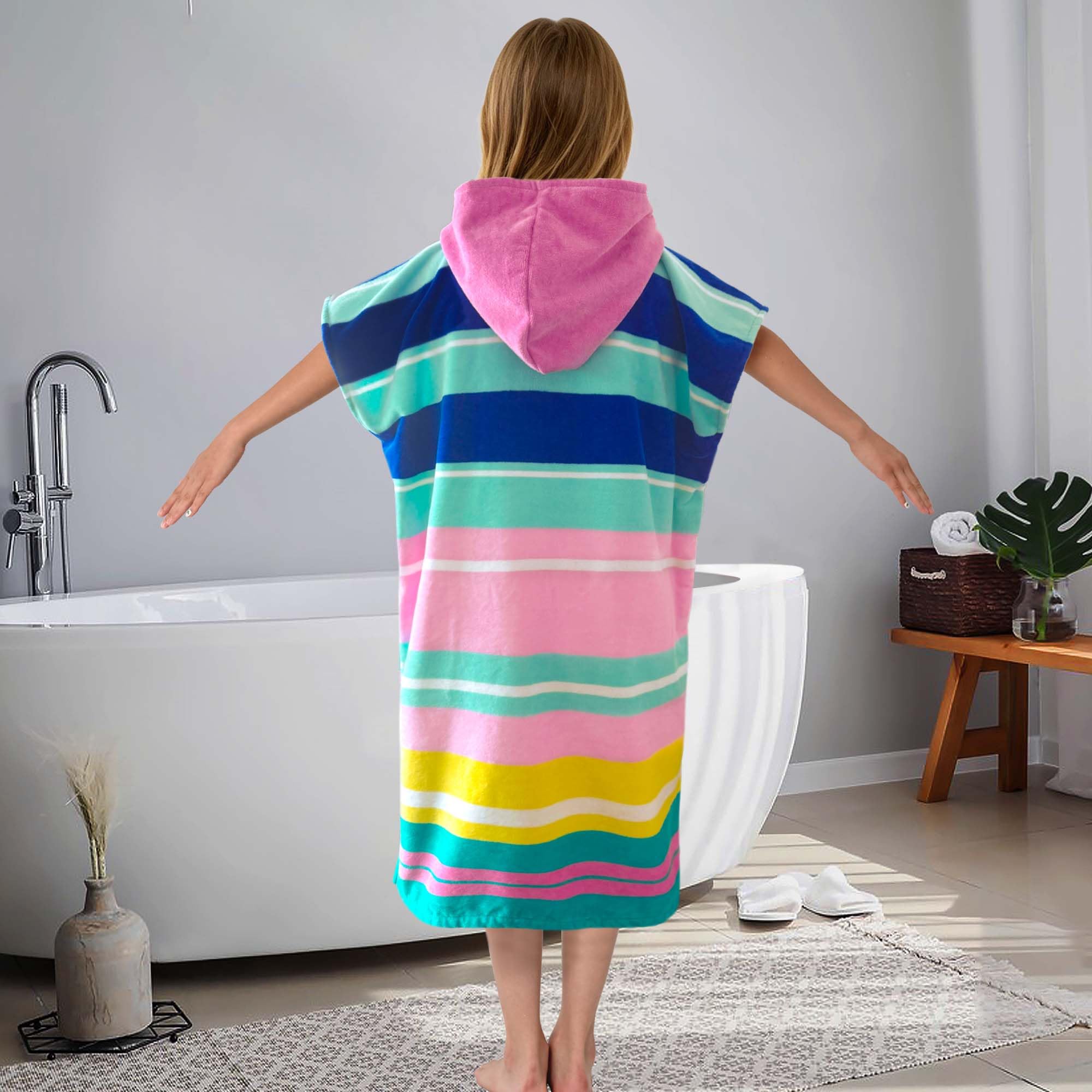 long sleeve towel dress with hood 1 2pcs flower printed wearable bath towel long sleeve long