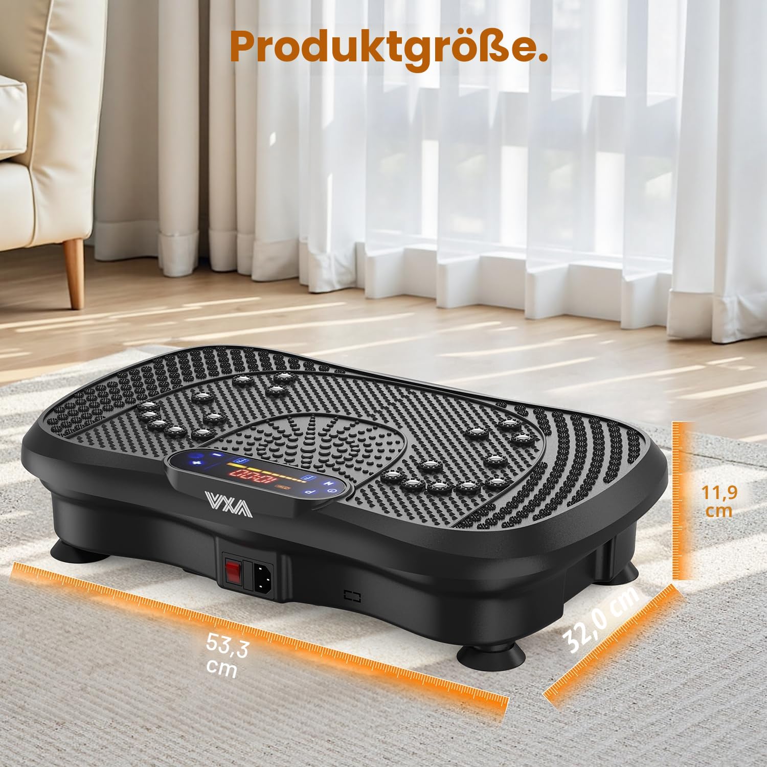 AXV Vibrationsplatte Testsieger, Rüttelplatte Sport für Zuhause,Vibration Plate mit 120 Stufen und 5 Modi, 150 kg Belastbar, mit Bluetooth, für Ganzkörpertraining, Abnehmen, Fettverbrennung